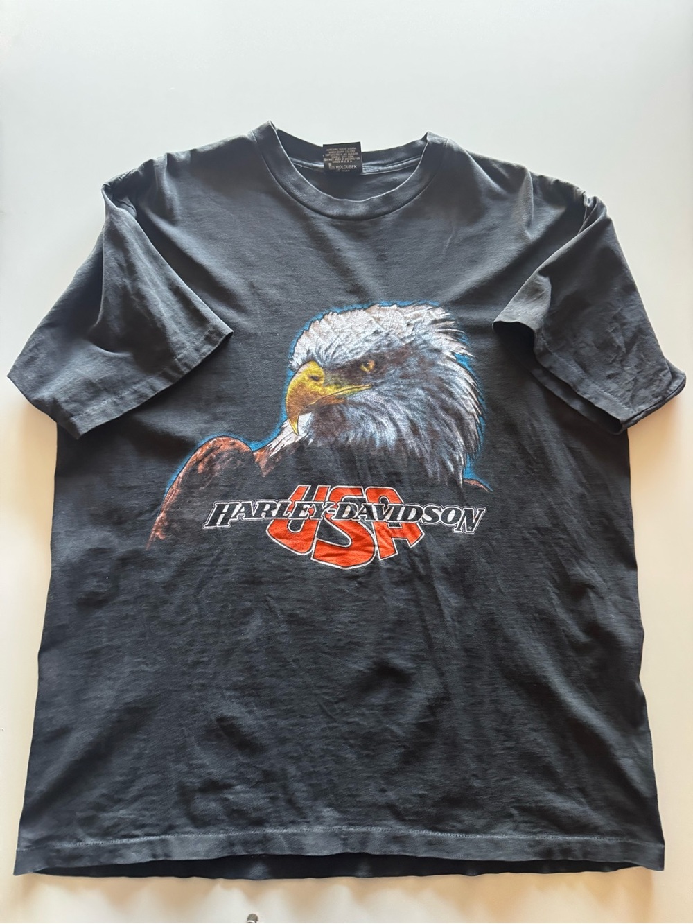 Vintage 1992 Harley Davidson USA Eagle T-Shirt Made in USA Large
